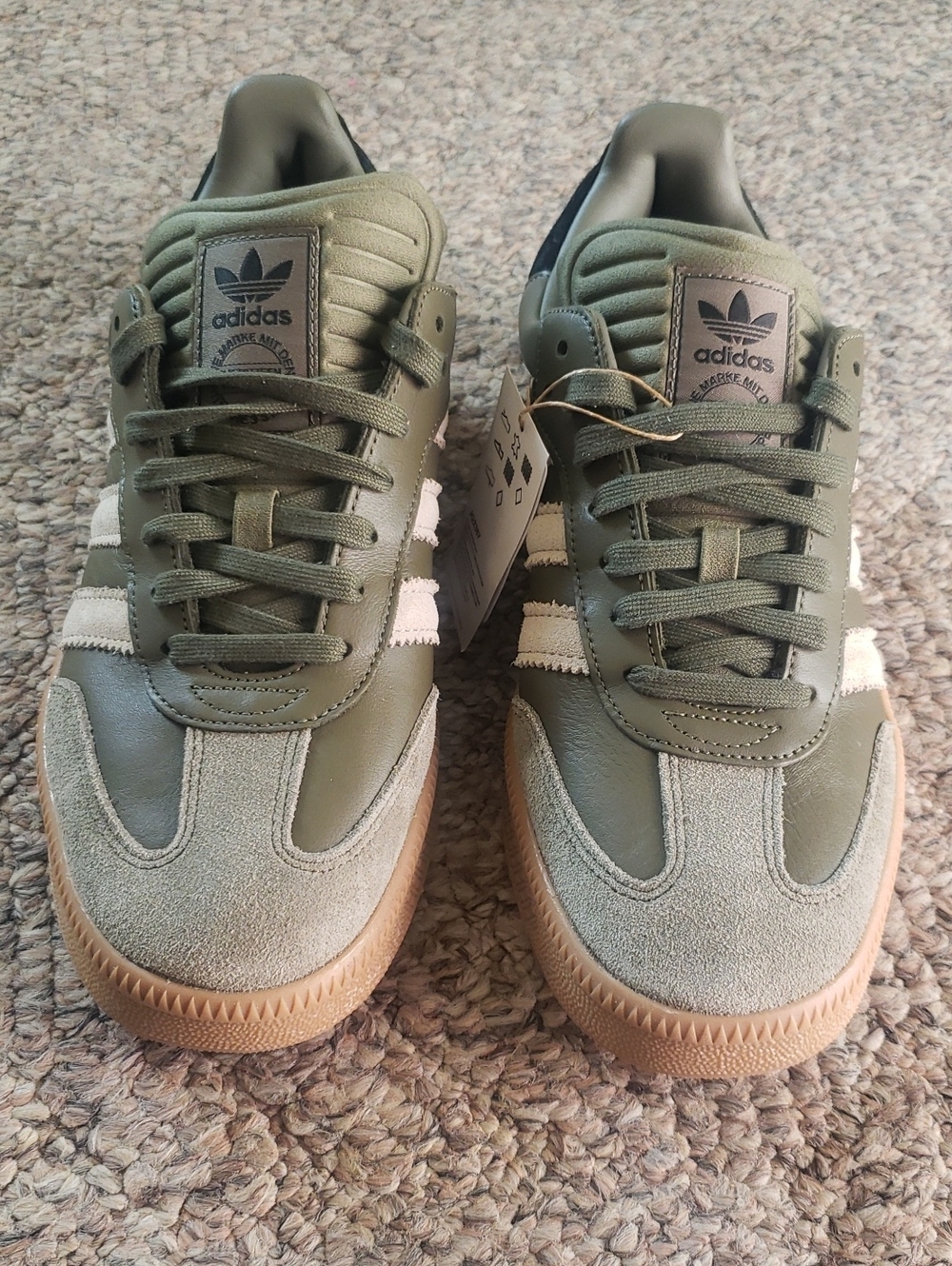 adidas Samba XLG Men’s Olive Strata Sneakers. Size US Men 10 1/2, US Wmn 11 1/2